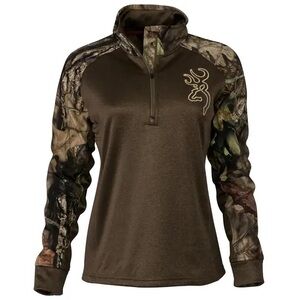 Browning Brown Camo Quarter-Zip Sweatshirt